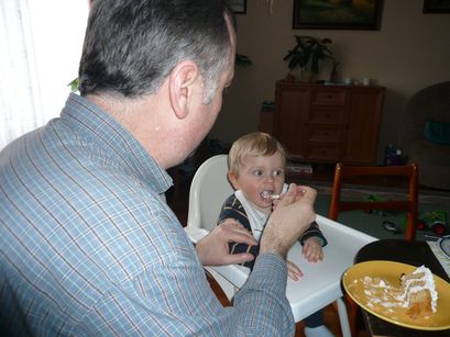 Birthday cake with Dad. 