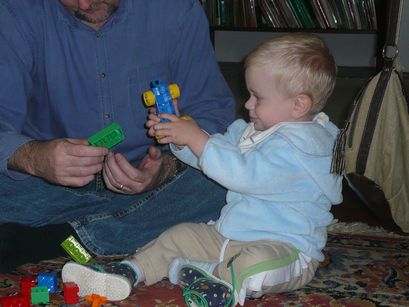 Playing with Dad.