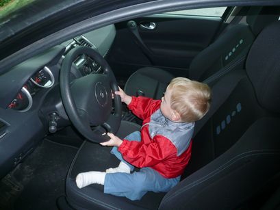 Borrowing the car from Dad.