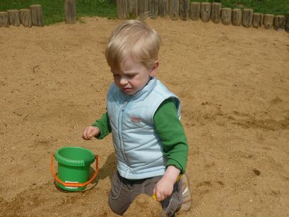 Buckets-o-fun. Diapers-o-sand.