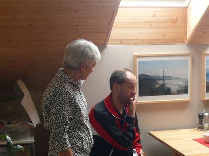 Uncle Filip and Grandmother in a serious discussion. 