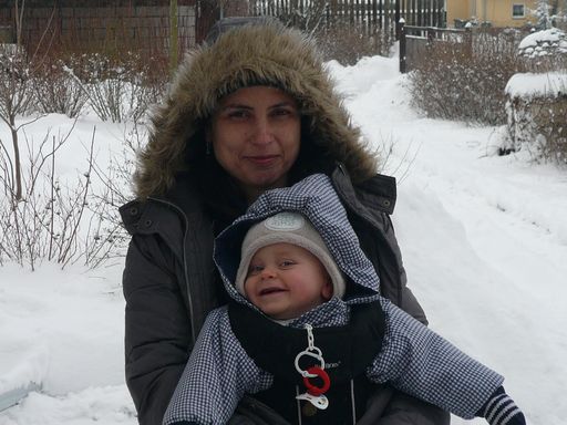 Mum and I getting ready for a walk. 